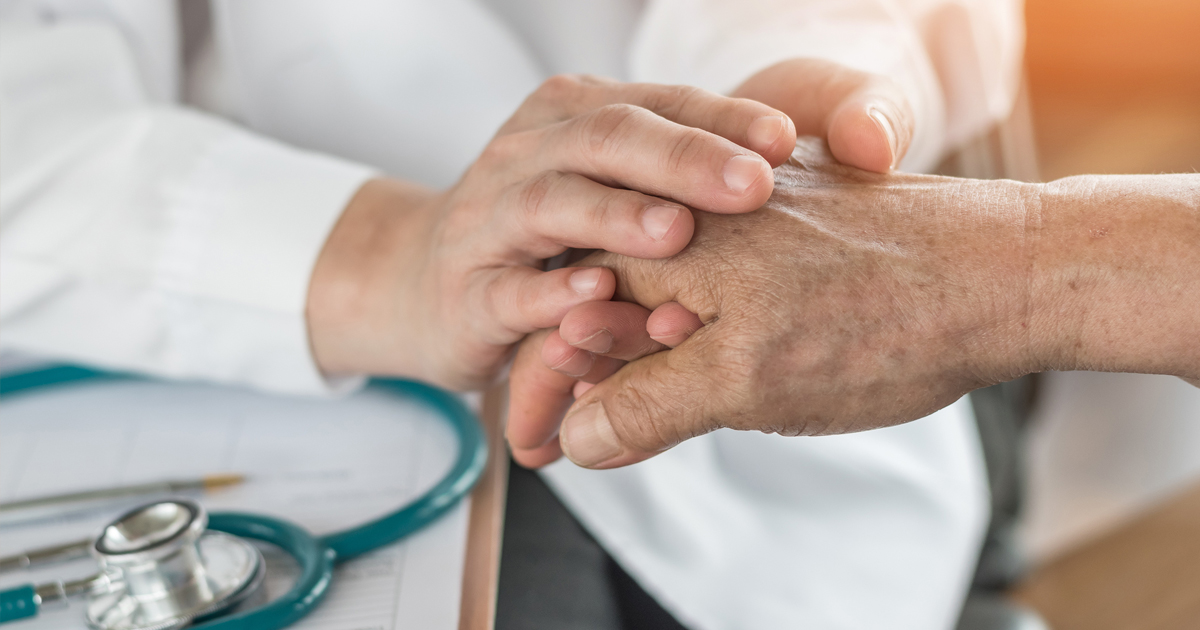 A physician caring for an elderly patient